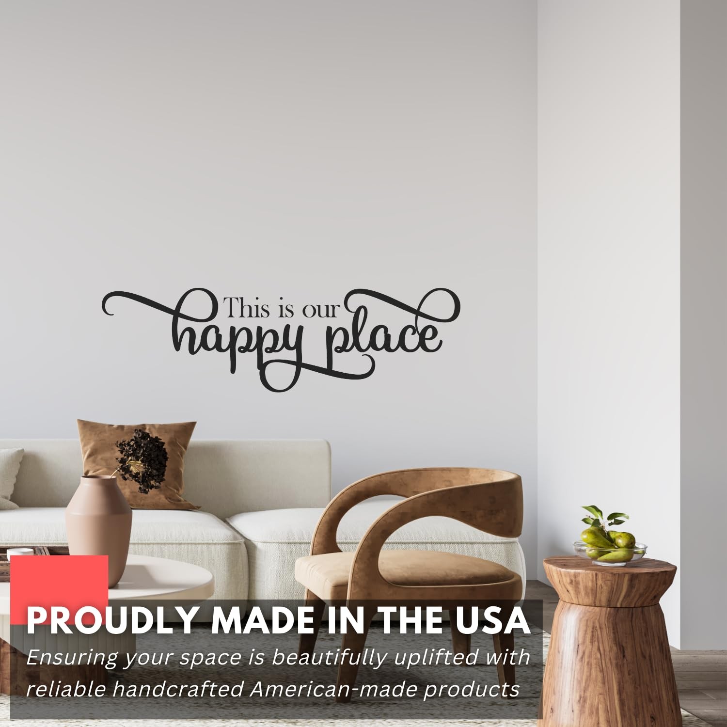 My Vinyl Story – This is Our Happy Place Wall Sticker – Family Wall Decal for…