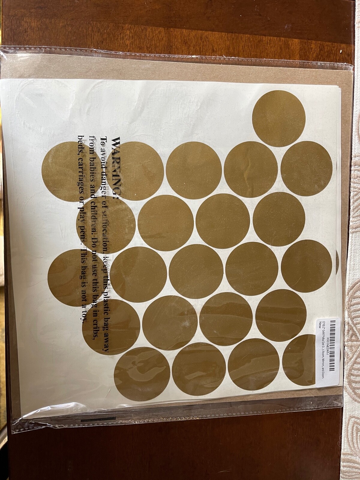 Gold Metallic Wall Vinyl Decal Dots – 2inch, 230 Decals – Matte Polka Dot
