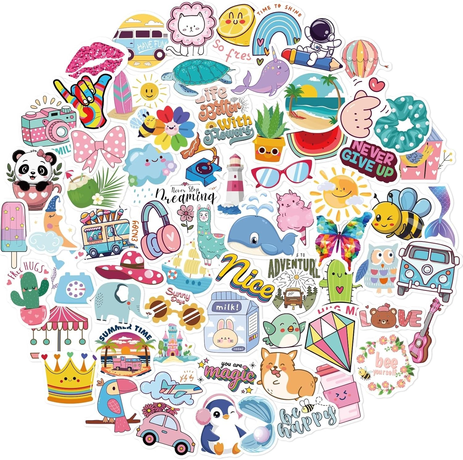 200 PCS Cute Stickers for Kids,Water Bottle Sticker Pack for Teens Girls Boys…