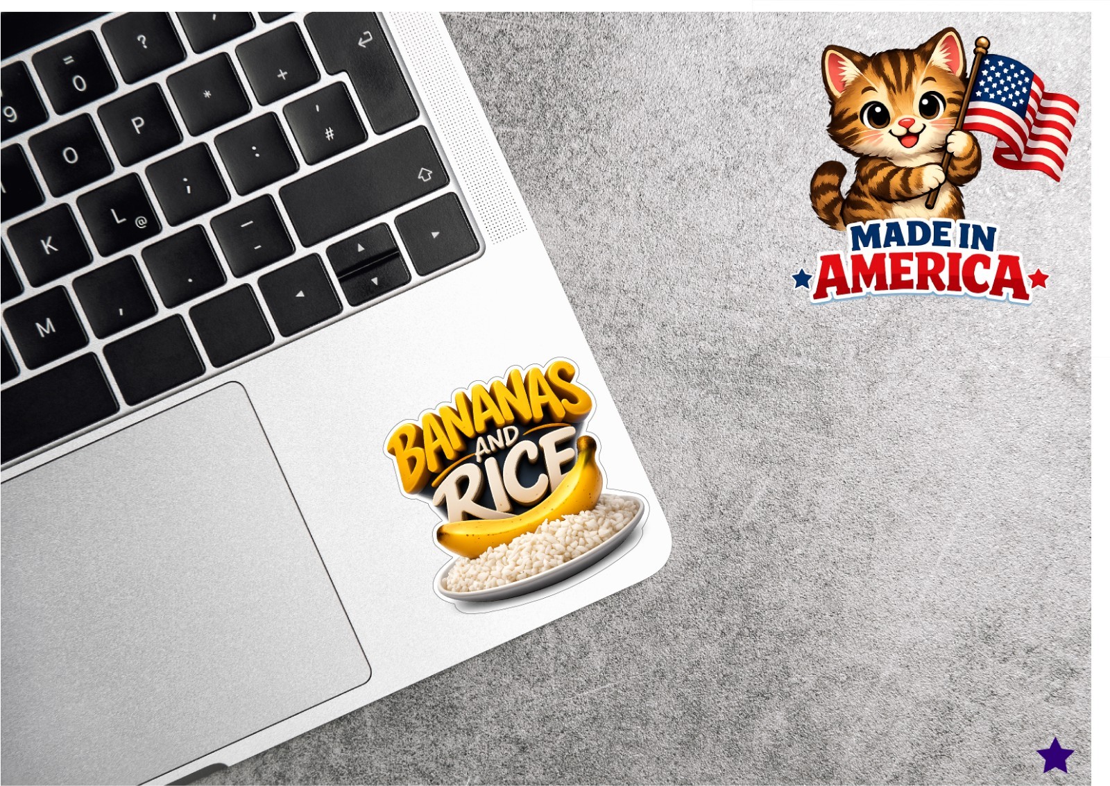 Bananas and Rice Decal Sticker Funny Anti Immigration ICE Joke Fraud Trump Walz