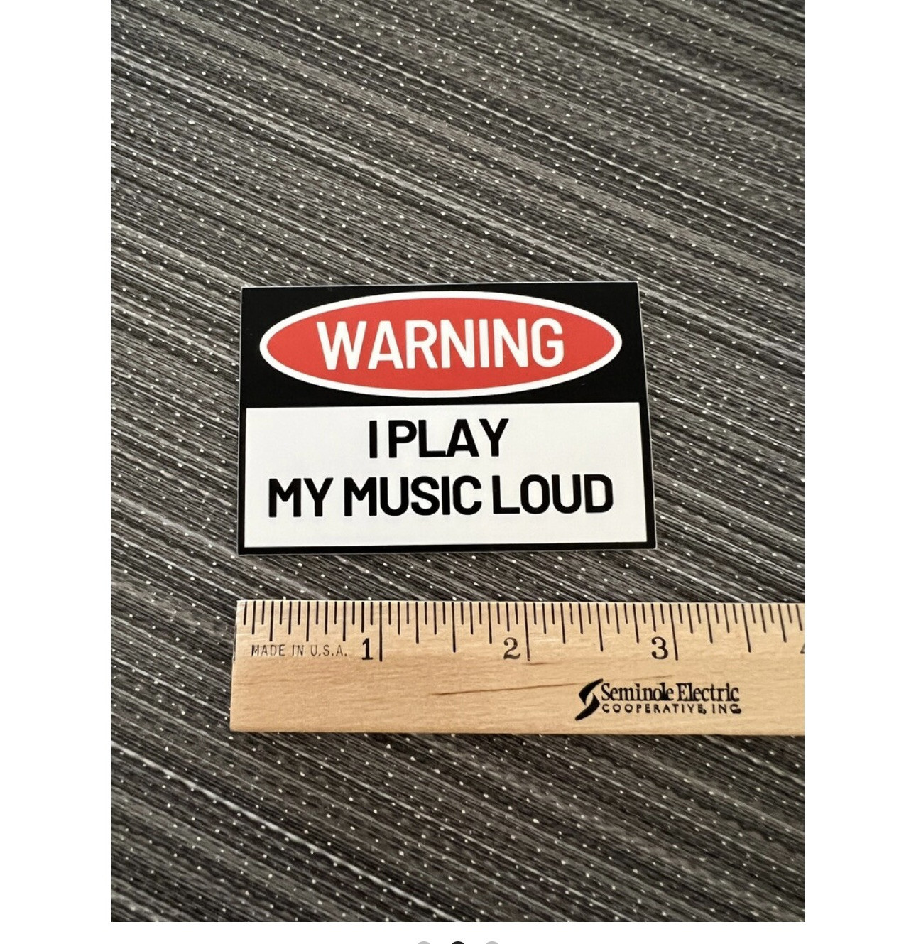 Warning I PLAY MY MUSIC LOUD Sticker NEW