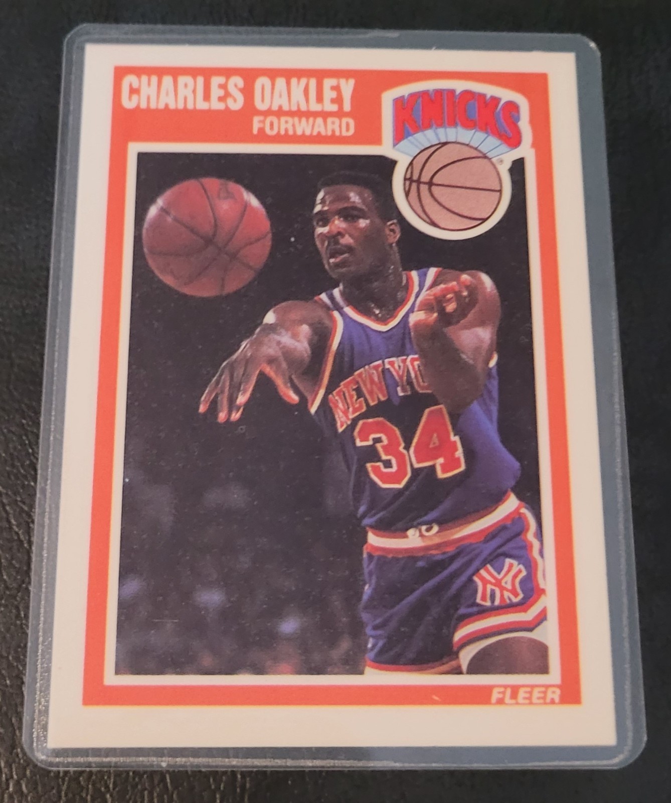 Charles Oakley Knicks Basketball Card HOF Fridge/Locker/Cabinet Laminated Magnet
