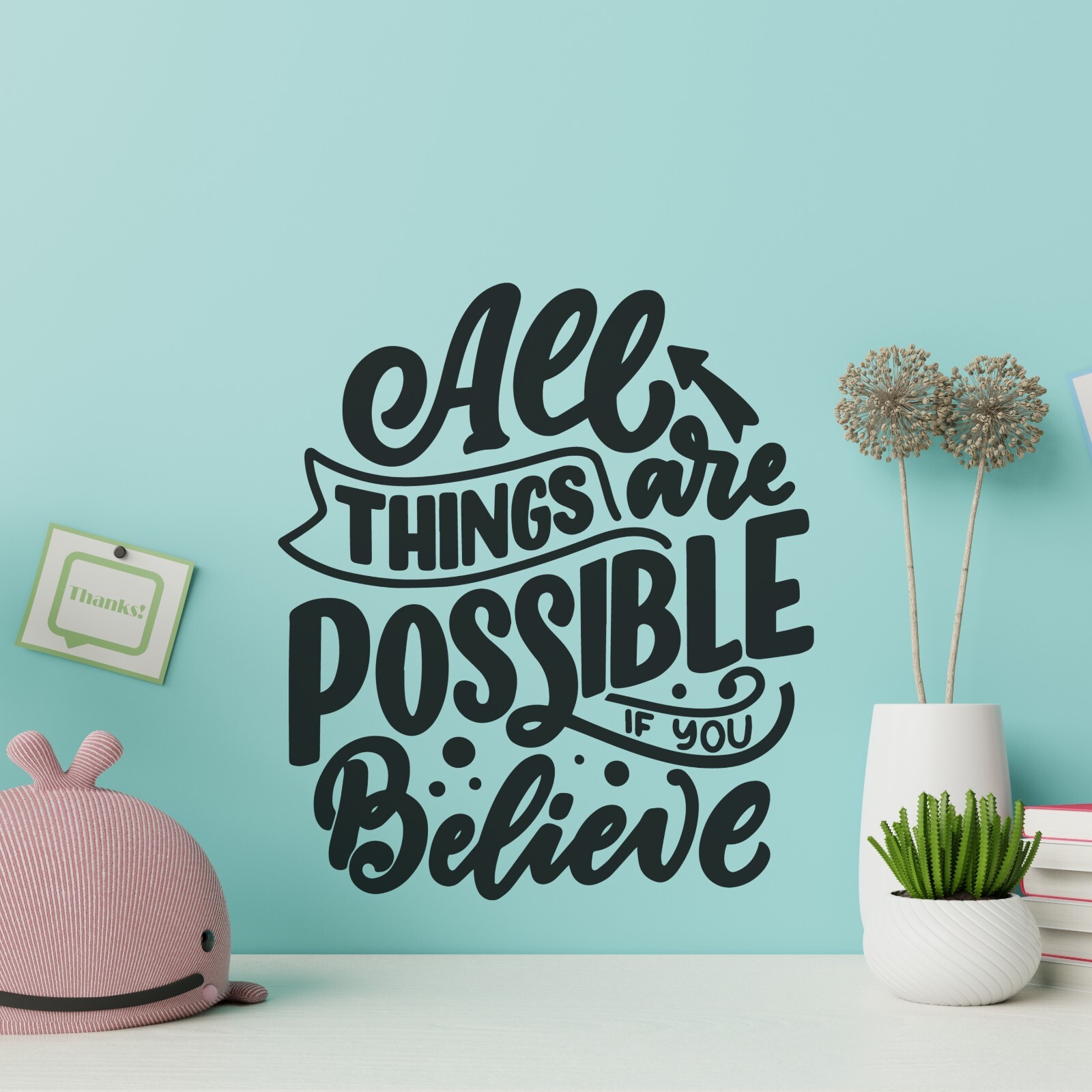 Inspirational Wall Decals for Bedroom Motivational Decal Quote Positive Sticker