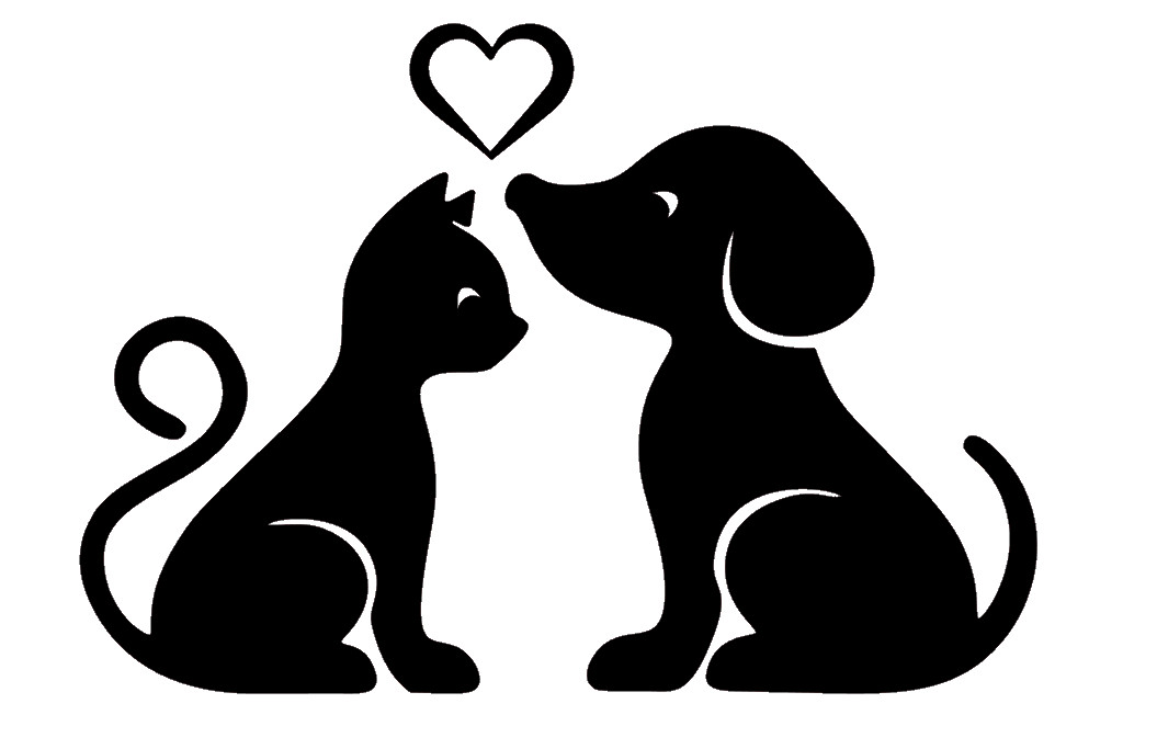 CAT DOG PET LOVE, Decal Stickers for Cars, Windows, Laptops, Wall, Tablets