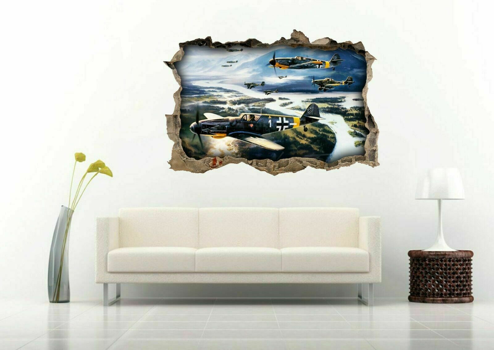 Military Aircrafts Planes Air Force Jets 3D Wall Sticker Vinyl Decal Art Mural