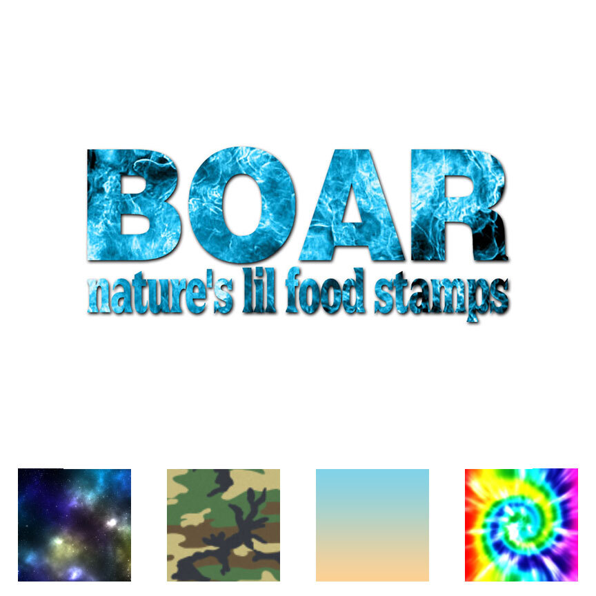 Boar Natures Food Stamps – Decal Sticker – Multiple Patterns & Sizes – ebn3860
