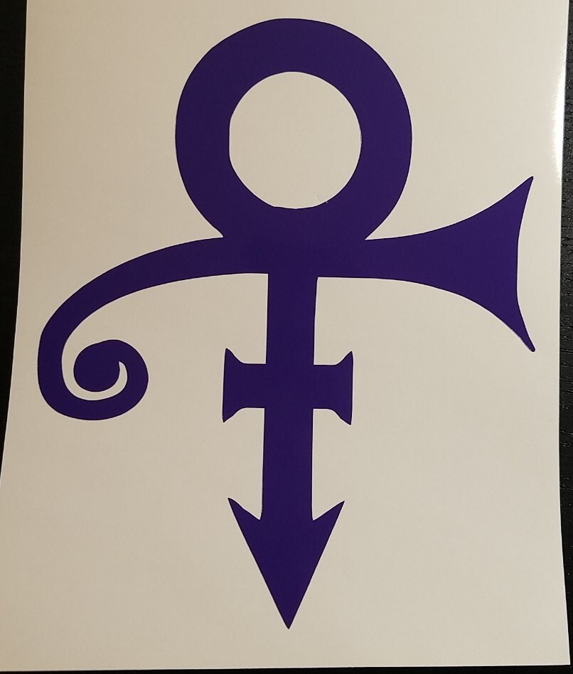 Prince Logo 3.5" H Vinyl Decal (Purple) windows car truck laptops SUV boards