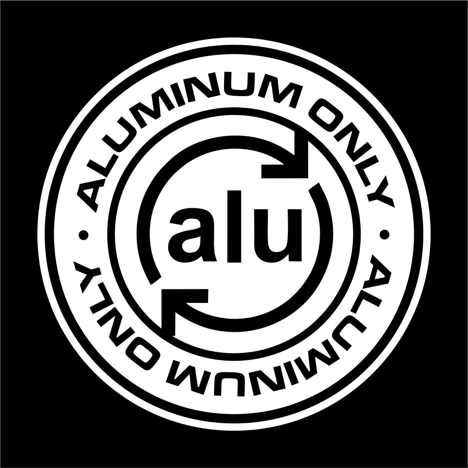 ALUMINUM RECYCLING Decal Sticker e-cycle – Home & Office Use! Choose Size!