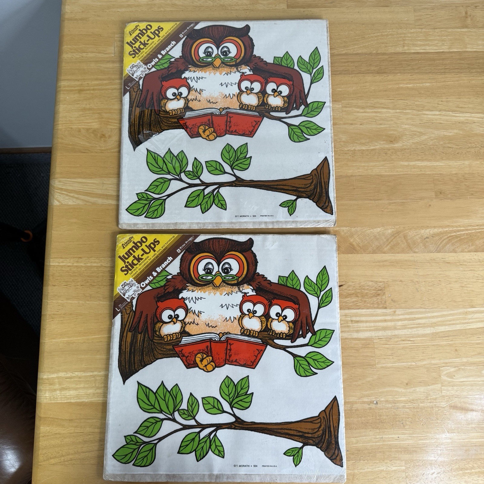 1980s Owls Priss Prints Room Decoration Wall Decals Vintage Retro Classroom Play
