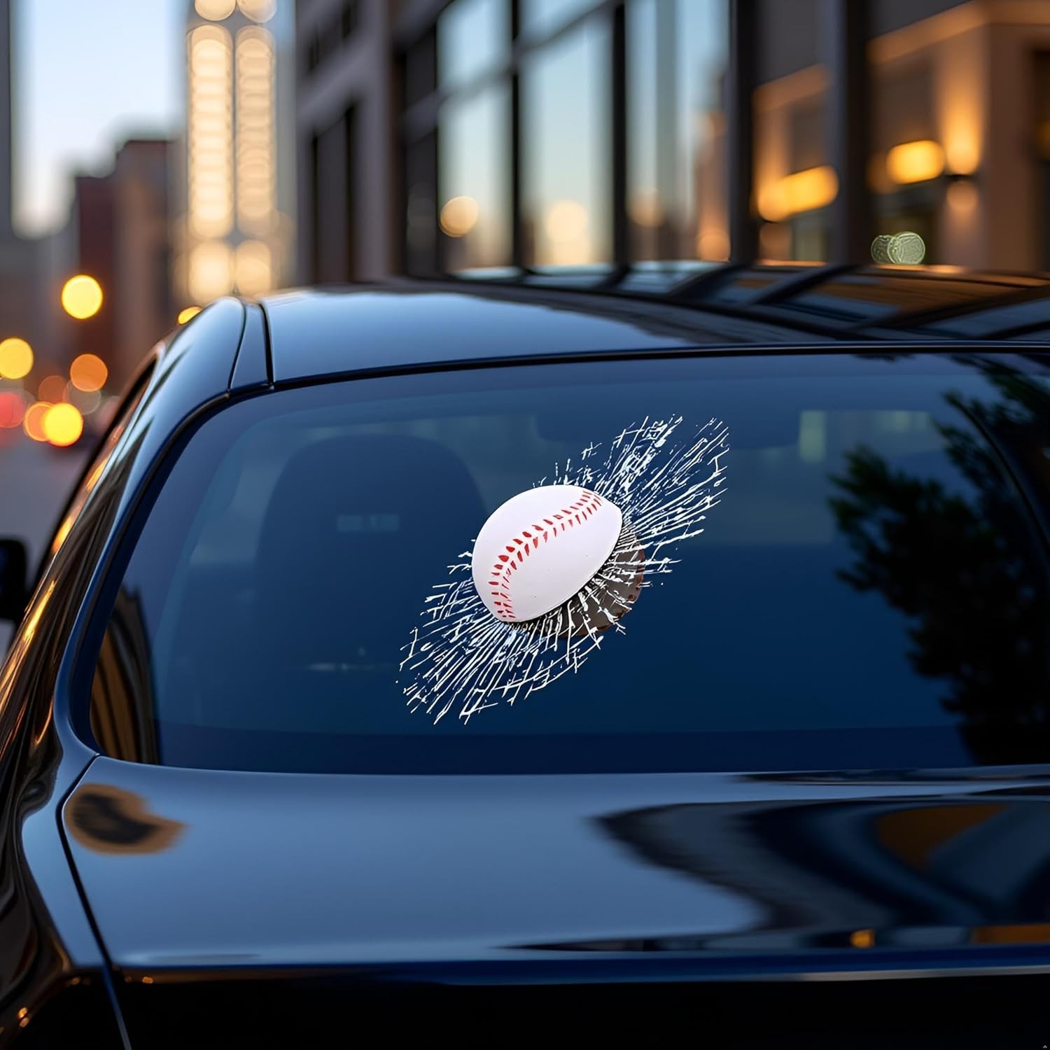 3D Prank Broken Glass Car Sticker Self Adhesive Vinyl Decor