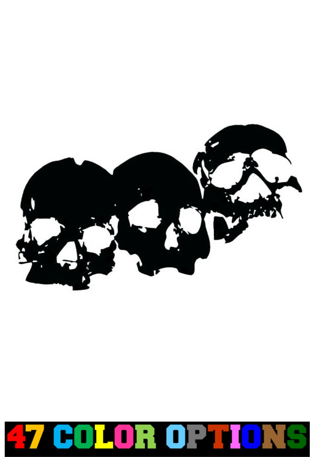 Vinyl Decal Sticker Car Truck Laptop – Horror Zombie Halloween Skull Group v3