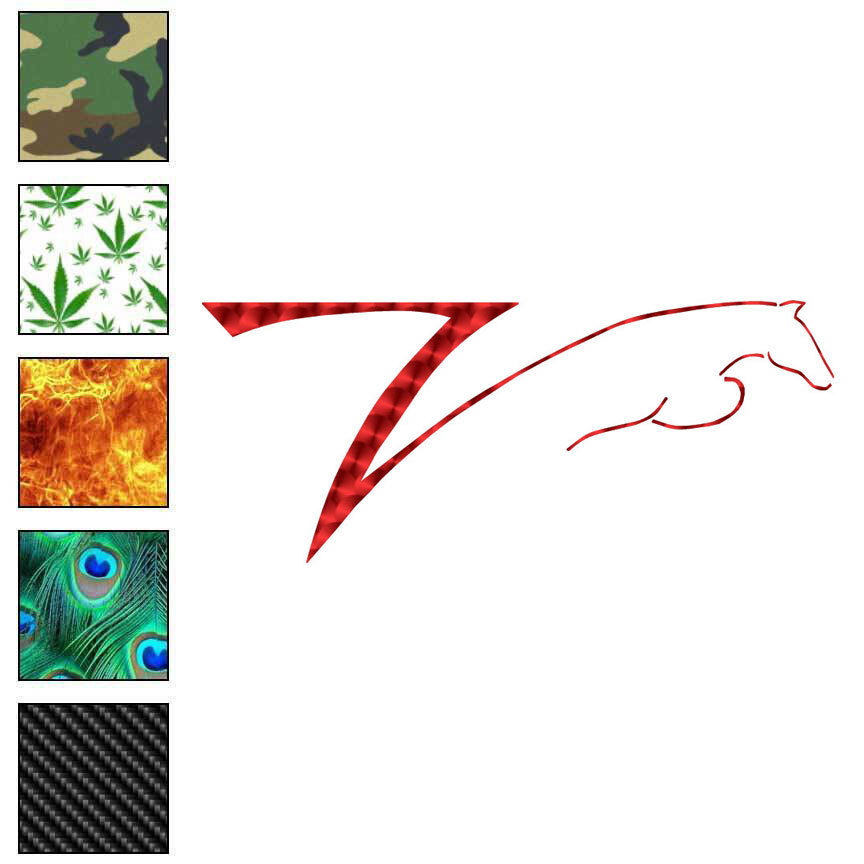 Pinstripe Horse, Vinyl Decal Sticker, 40 Patterns & 3 Sizes, #7427
