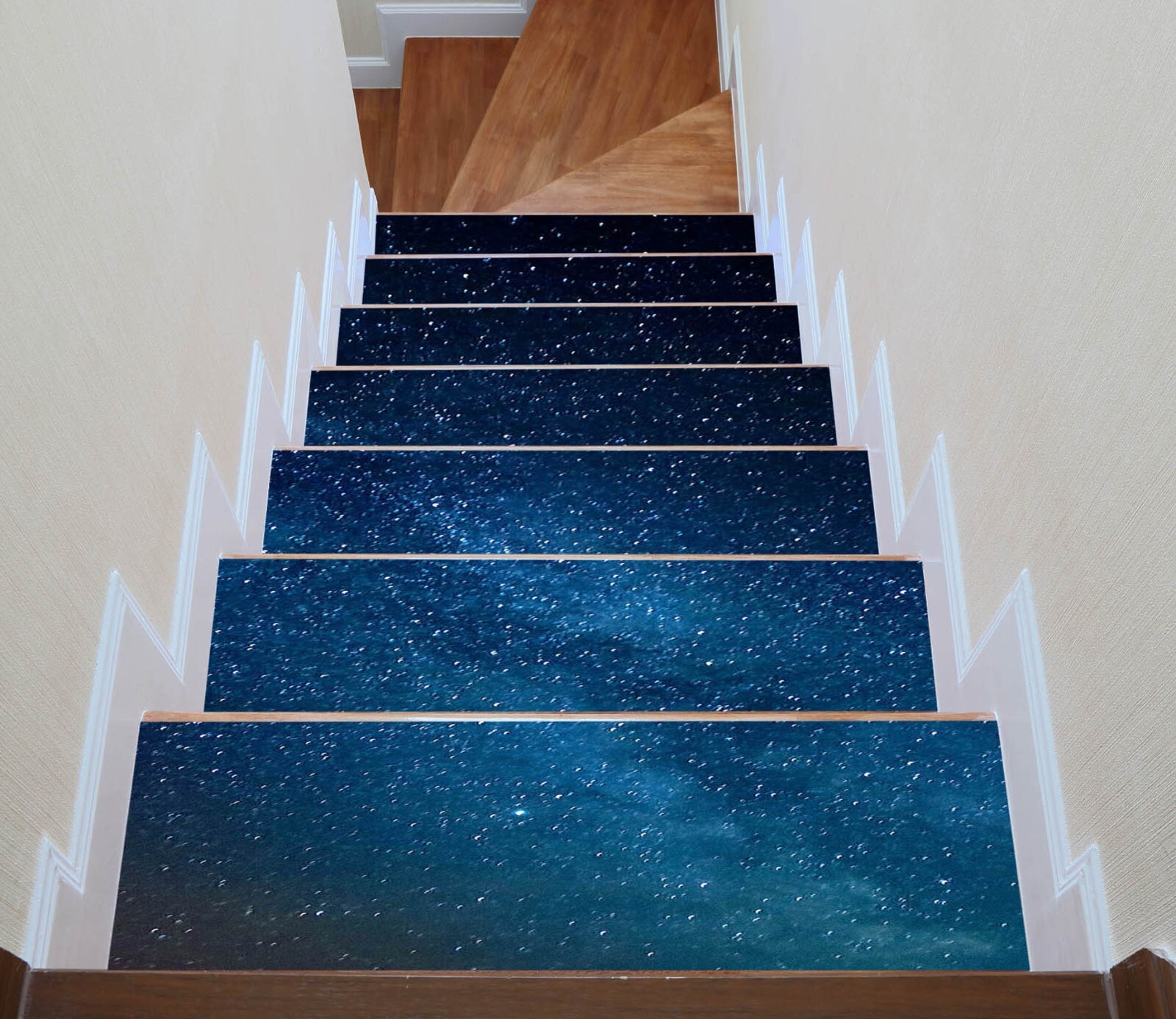 3D Starry Sky W202 Stairs Risers Decoration Photo Mural Vinyl Wallpaper Vera