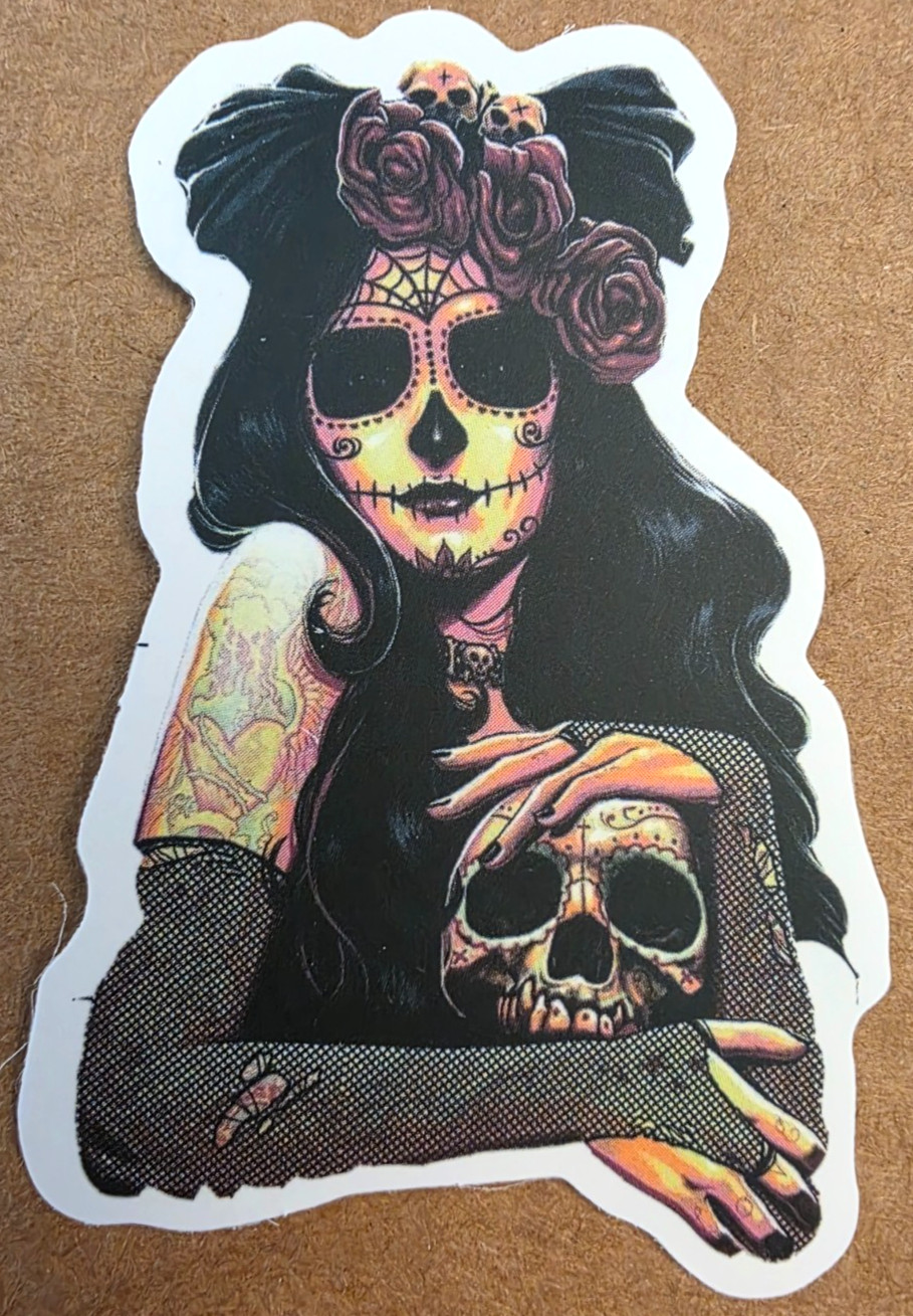 Halloween Sticker Girl Witch Vampire Skull Skeleton Gothic Emo Punk Anime Manga