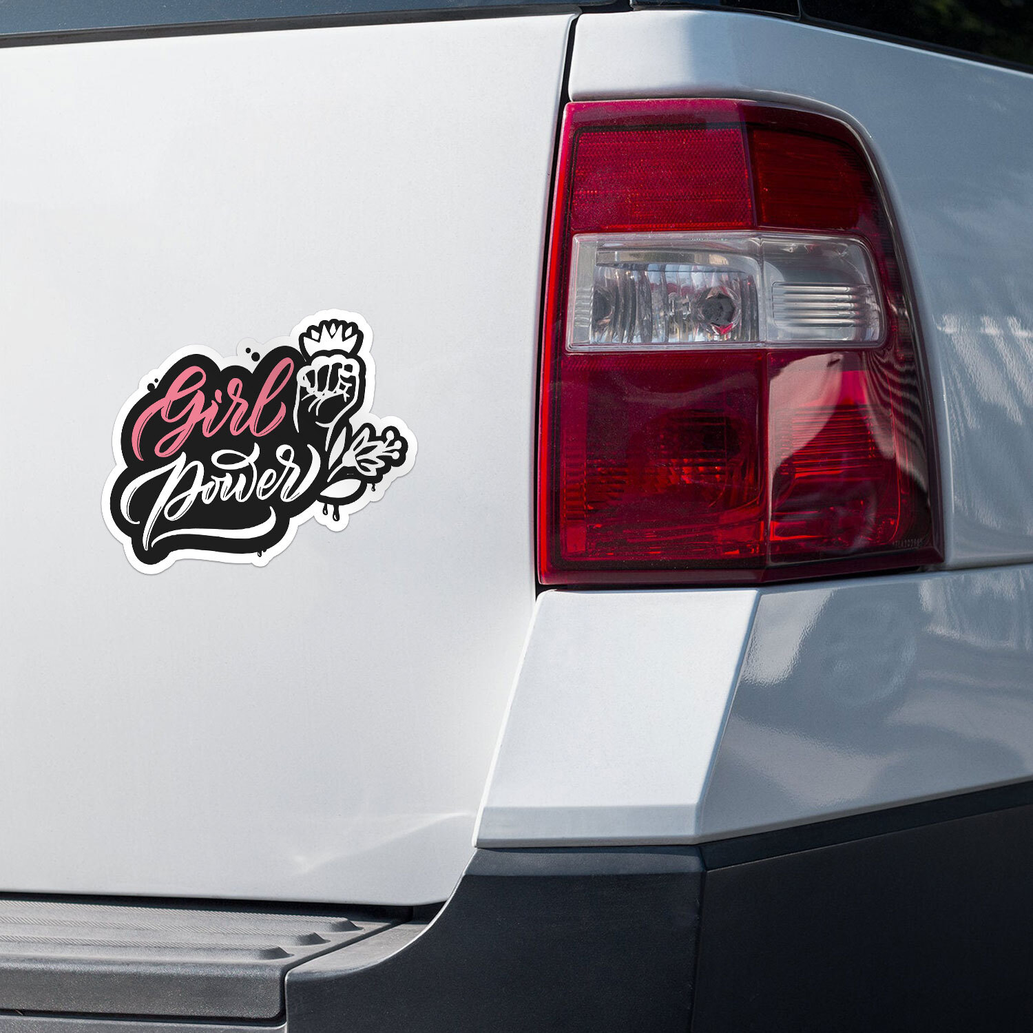 Girl Power Slogan Car Bumper Vinyl Sticker Decal