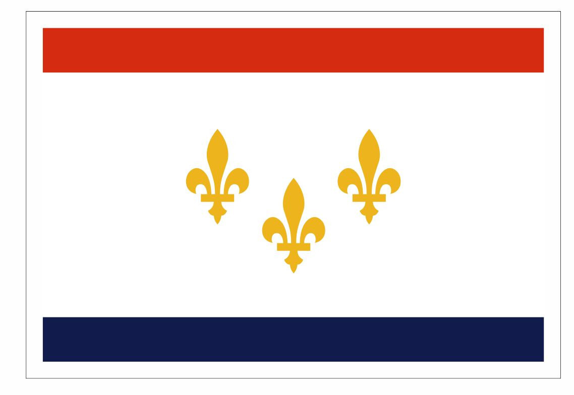 New Orleans Louisiana Flag Sticker Decal F692