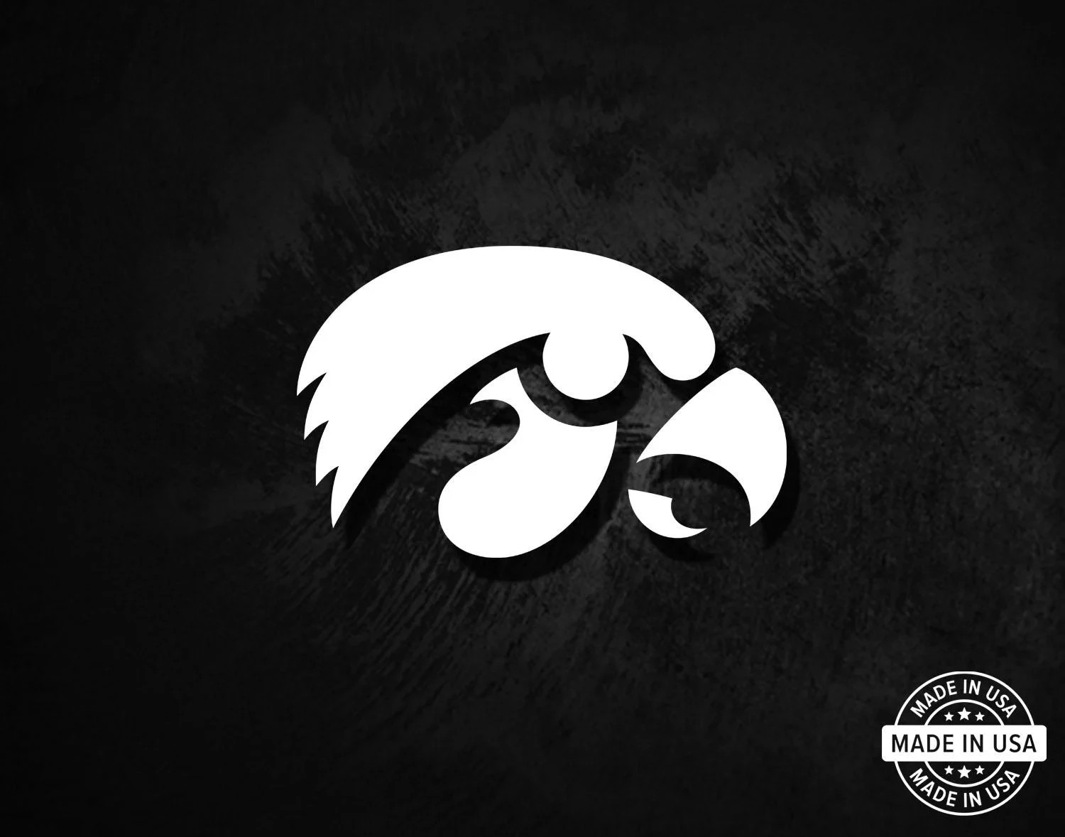 Iowa Hawkeyes Decal, Vinyl Die Cut Window Sticker, 100% Made In USA