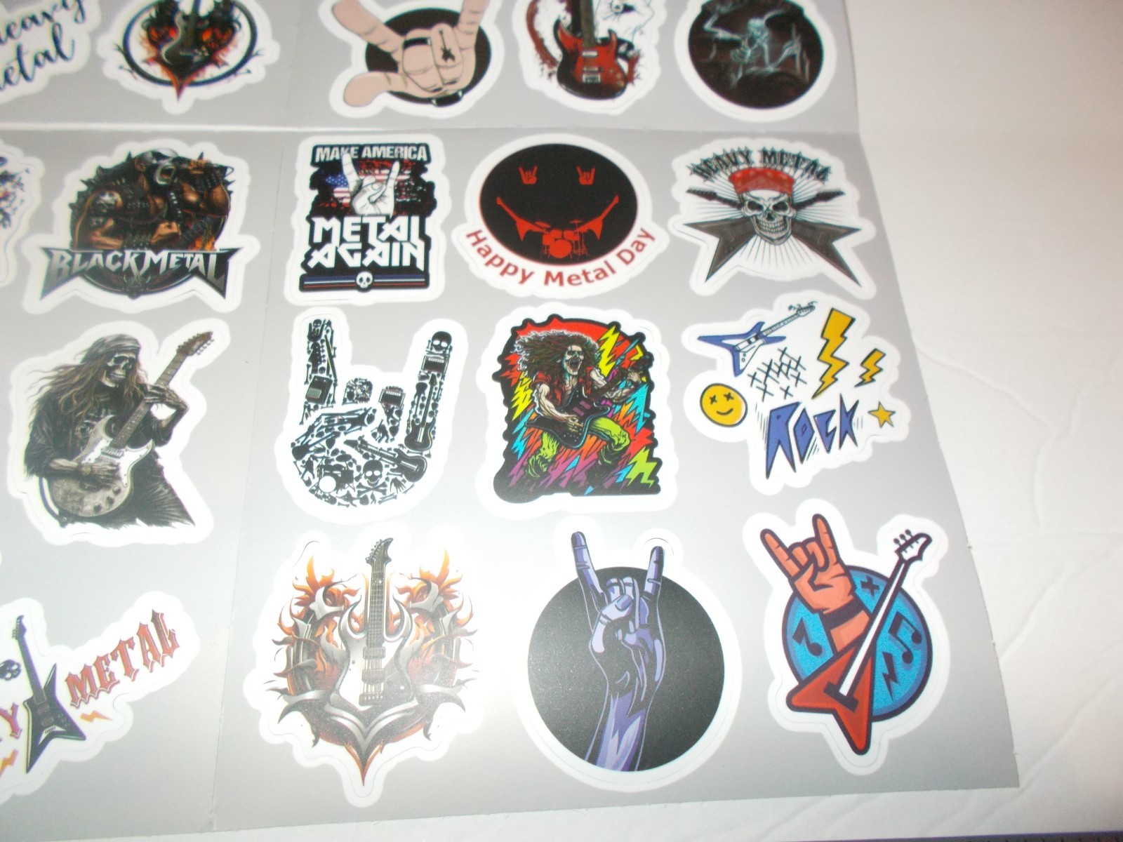 108 Heavy Metal Rock Music Stickers 2 of Each 54 Different Stickers.