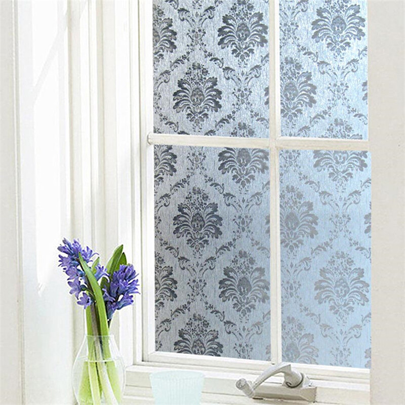 PVC Staticks Privacy Window Glass Film Sticker Cling Frosted Stained Bathroom
