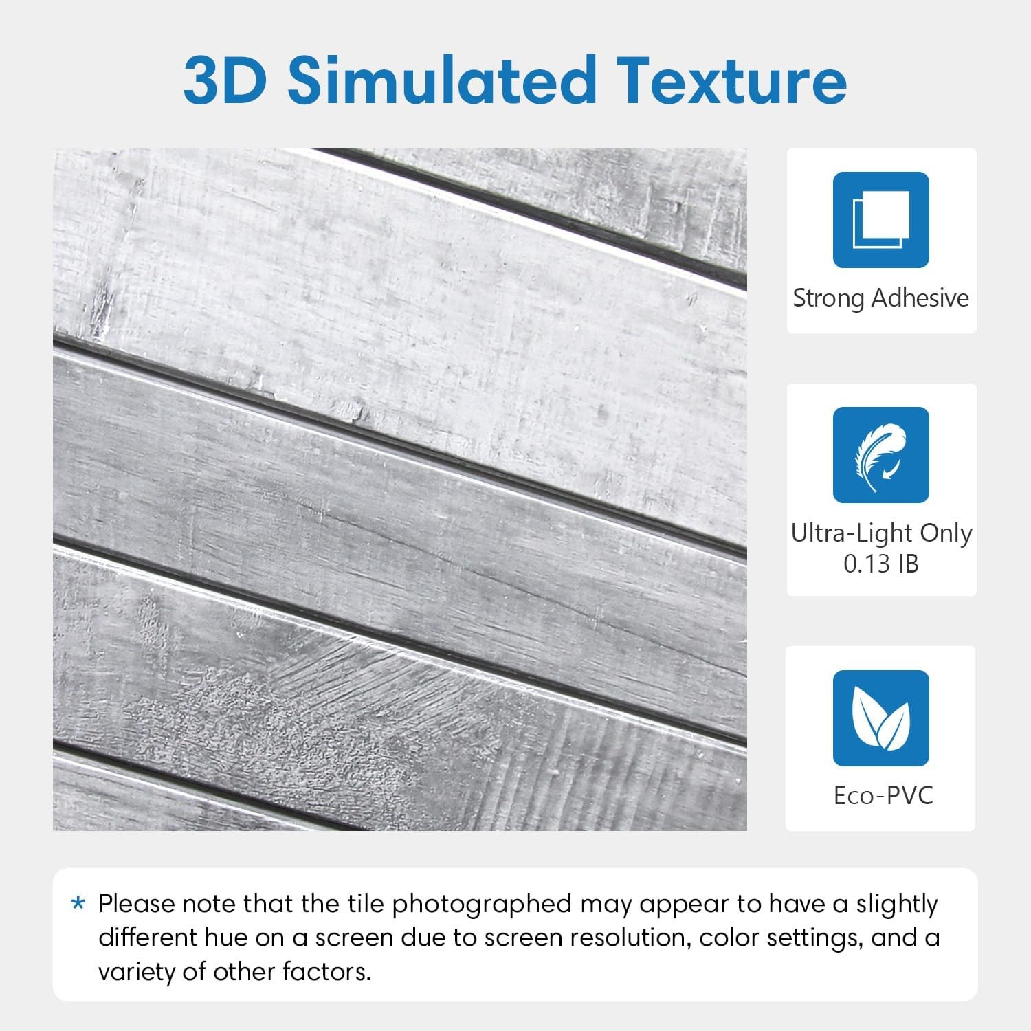 3D Faux Wood Wall Panels, Wood Shiplap Peel and Stick Wall Panels,10 Pcs of 12"X