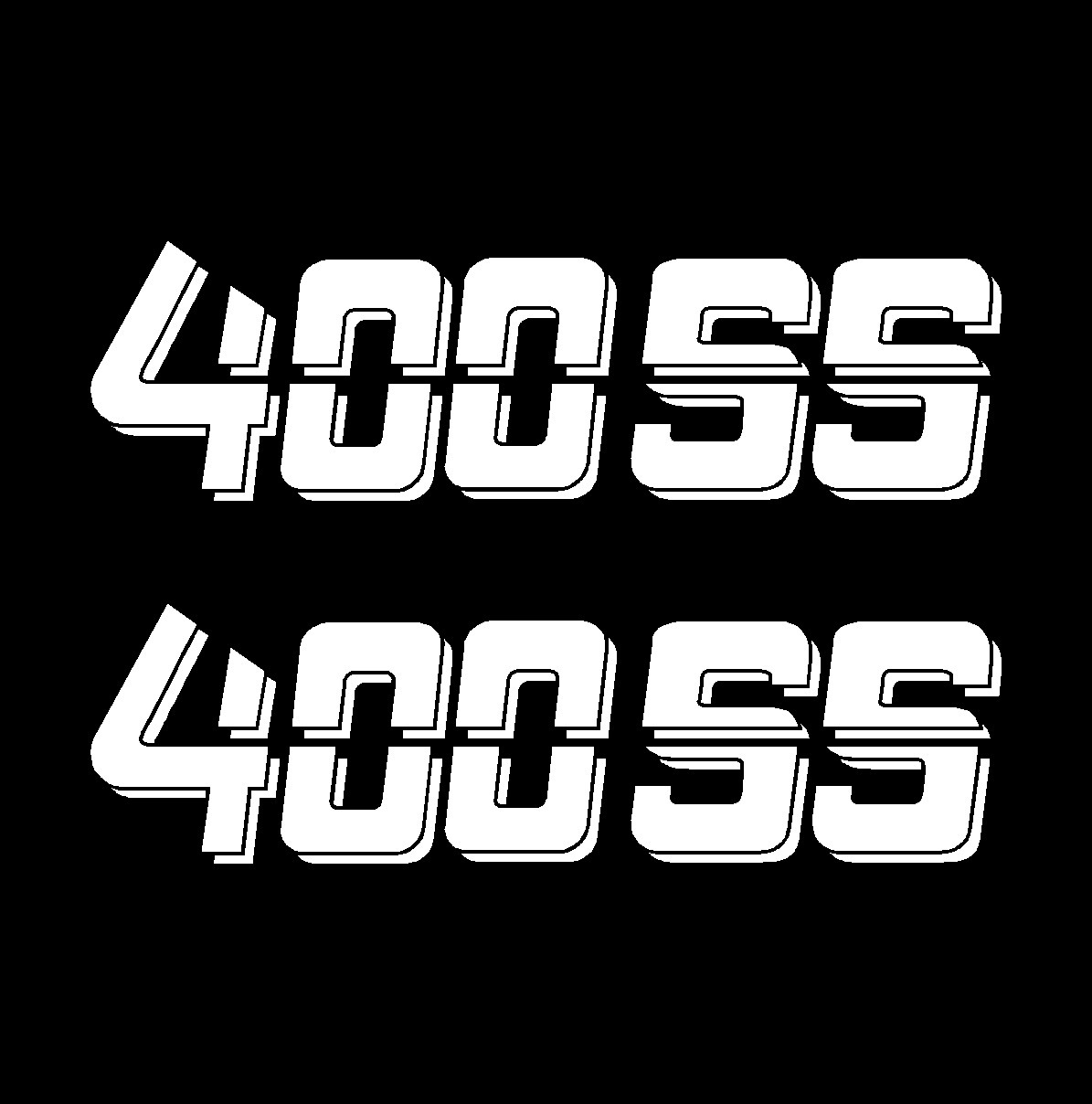 400 SS 400SS Truck Bed Vinyl Cut Decal Sticker 1500 2500 ,1 pair