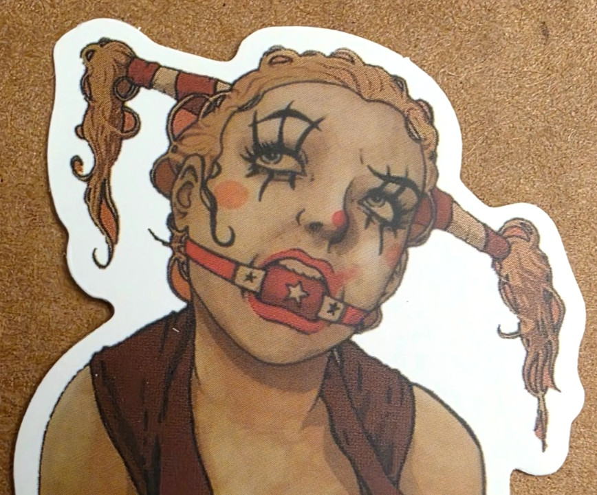 Halloween Sticker Girl Clown BDSM Gothic Punk Rock Emo Metal Comic Anime Manga