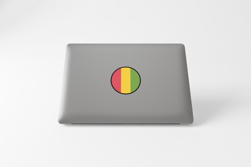 Guinea Flag Circle Sticker Decal
