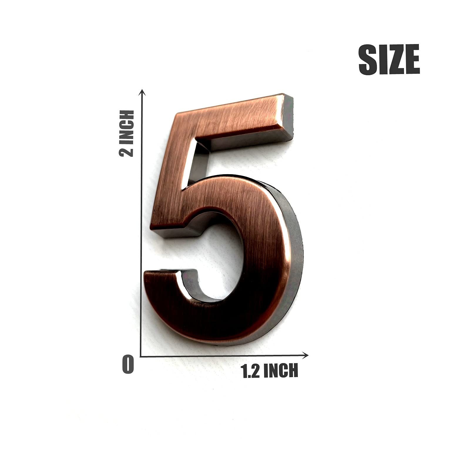 Bronze Mailbox Numbers, 2 Inch 3D Door Number Stickers for Apartments Office …