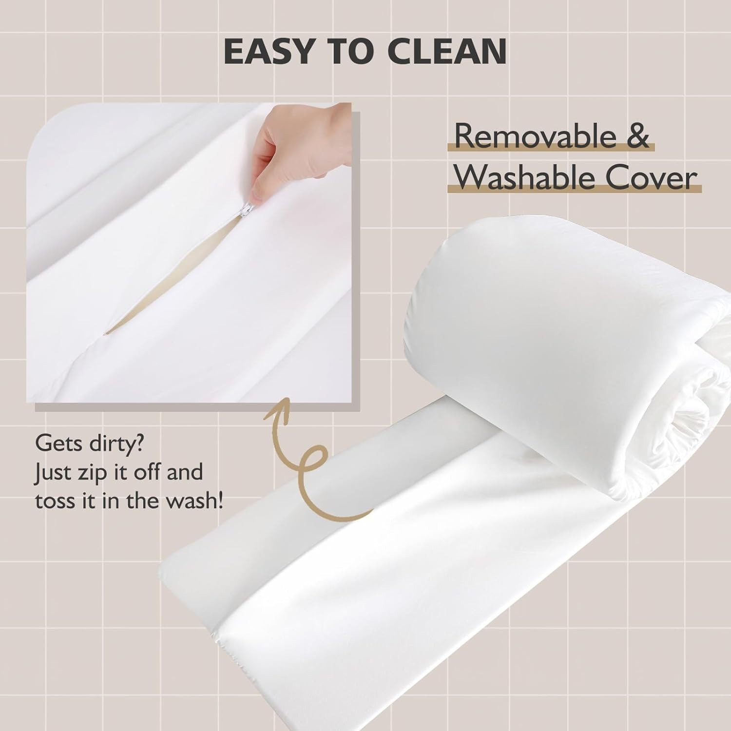 80" X 12" Extra‑Wide Split King Gap Filler for Adjustable Bed, Twin to King Bed