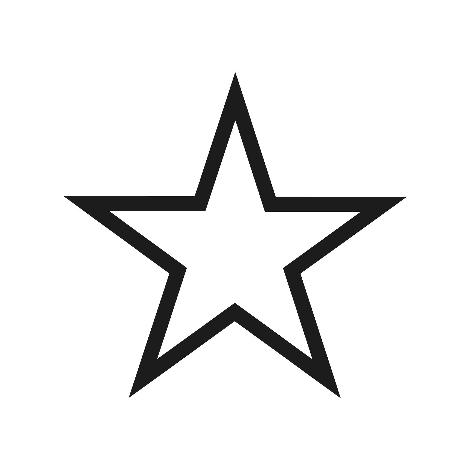 5 Point star outline Vinyl Decal Pointy star shape symbol Sticker