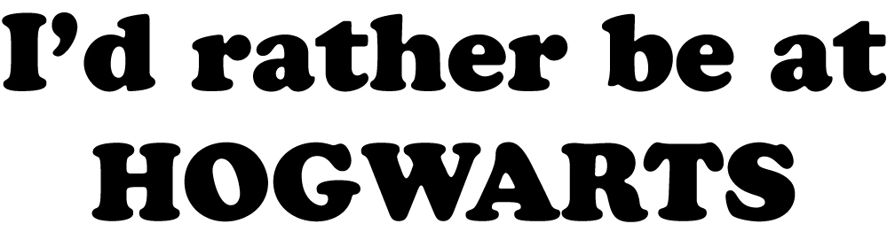 I'd rather be at Hogwarts vinyl decal bumper sticker Harry Potter movie book