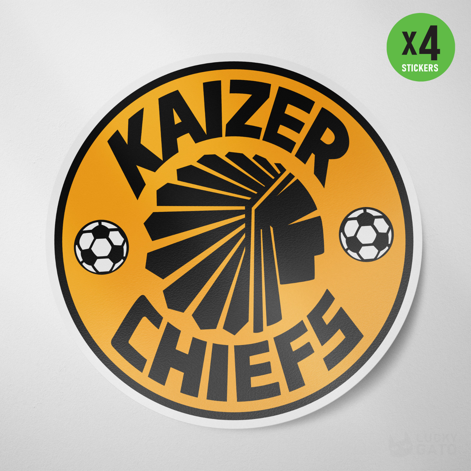 (4 Pack) Kaizer Chiefs FC South Africa Vinyl Sticker Decal Amakhosi Johannesburg