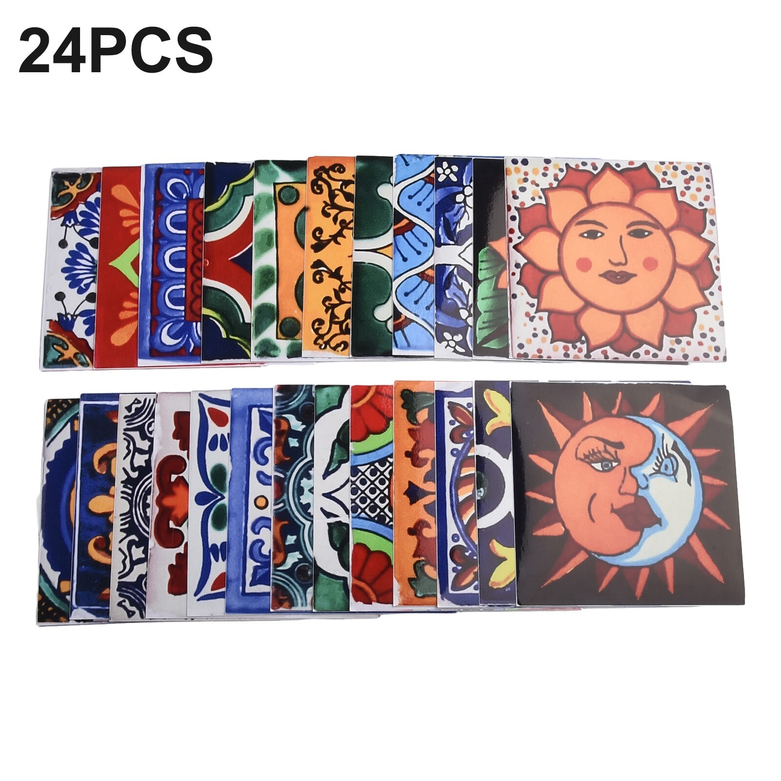 Moroccan Tiles Peel And Wall Stickers Kitchen Mosaic Decal Durable~24X