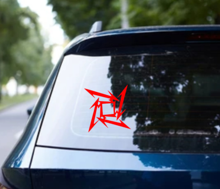 Metallica Ninja Star Car Decal Vinyl Glossy Band Logo Bumper Sticker Heavy Metal