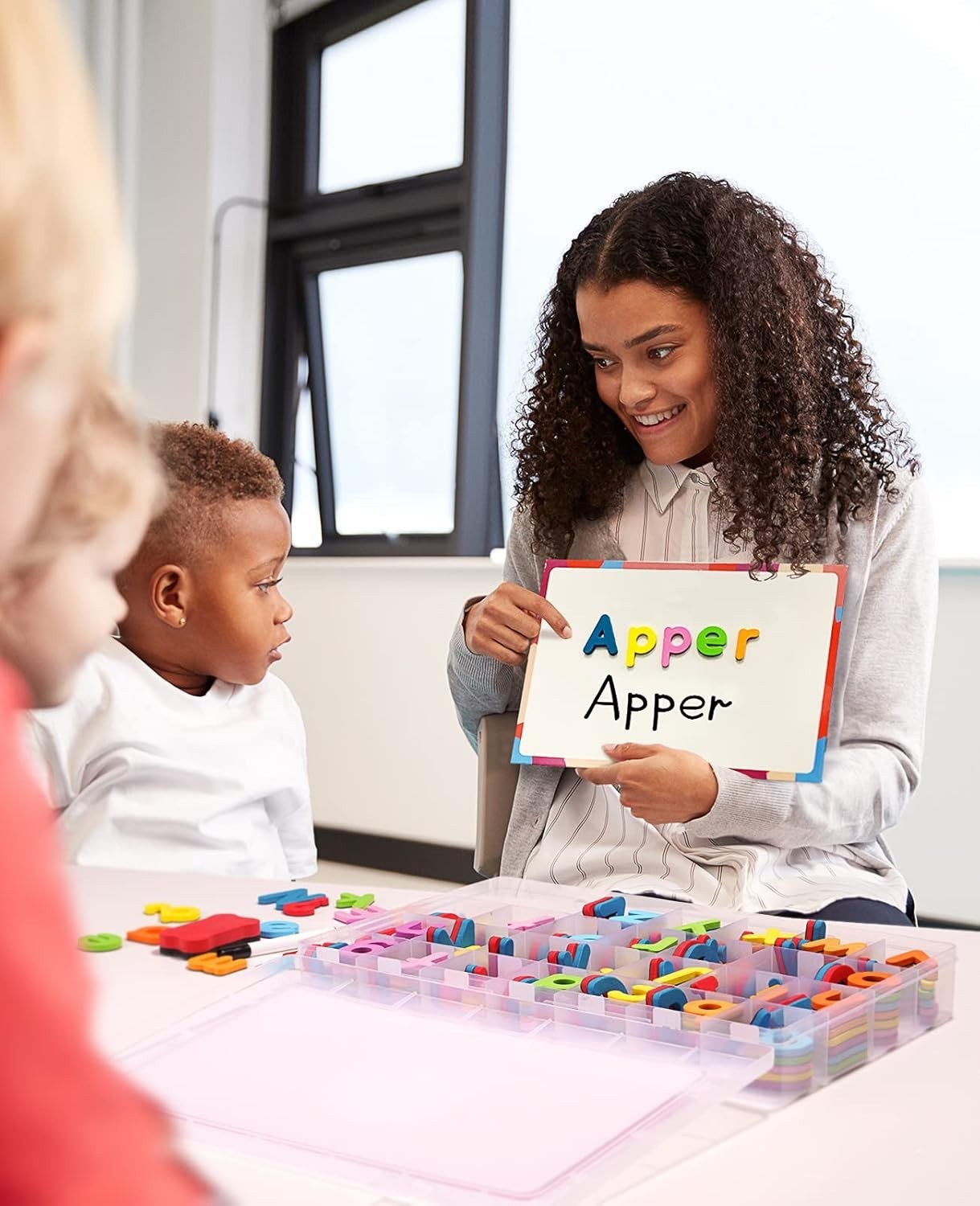 Classroom Magnetic Alphabet Letters Kit 238 Pcs with Double – Side Magnet Boa…