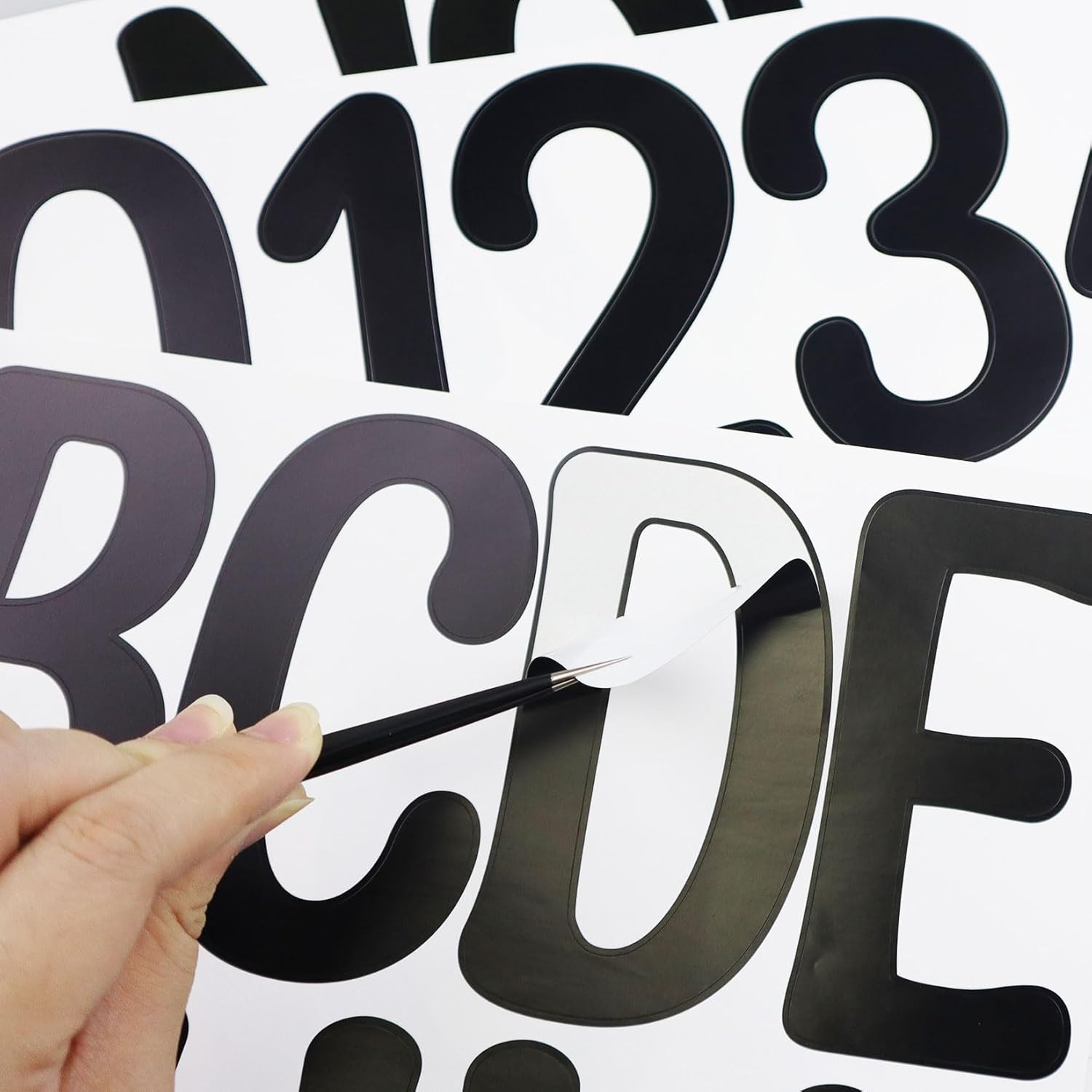 Large Self Adhesive Vinyl Letters Numbers Stickers for Mailbox,4 Inch Sticky Alp