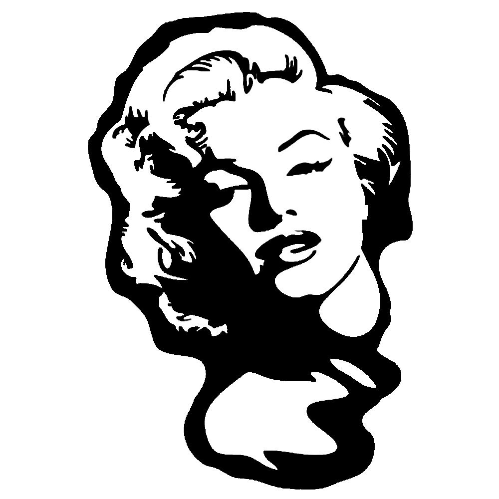 Marilyn Monroe Turn Back Look Graphic Black Vinyl Decal Car Window Laptop Tablet