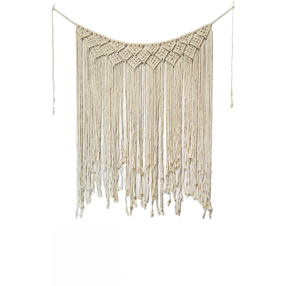 Wall Tapestry Cotton Bohemian Handwoven for Living Room Bedroom 100x115cm