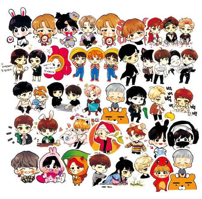 BTS Korean Pop Boy Band Sticker Bombing Stickers – 63 stickers! Ships From US