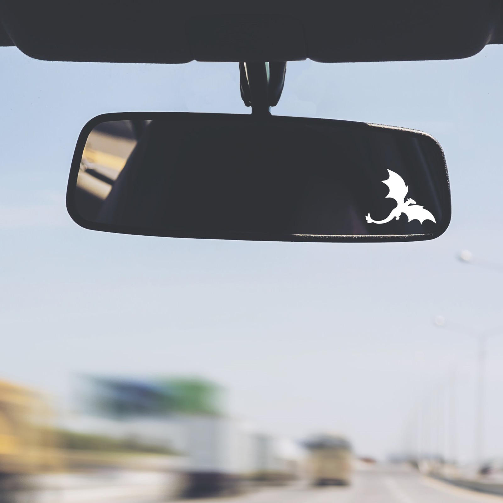 Tiny Dragons Vinyl Decal Sticker Rearview Mirror Car Truck Fantasy Set of 2
