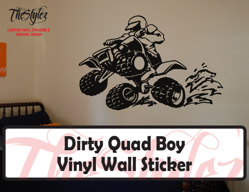 Dirty Quad Boy Rider Vinyl Wall Sticker