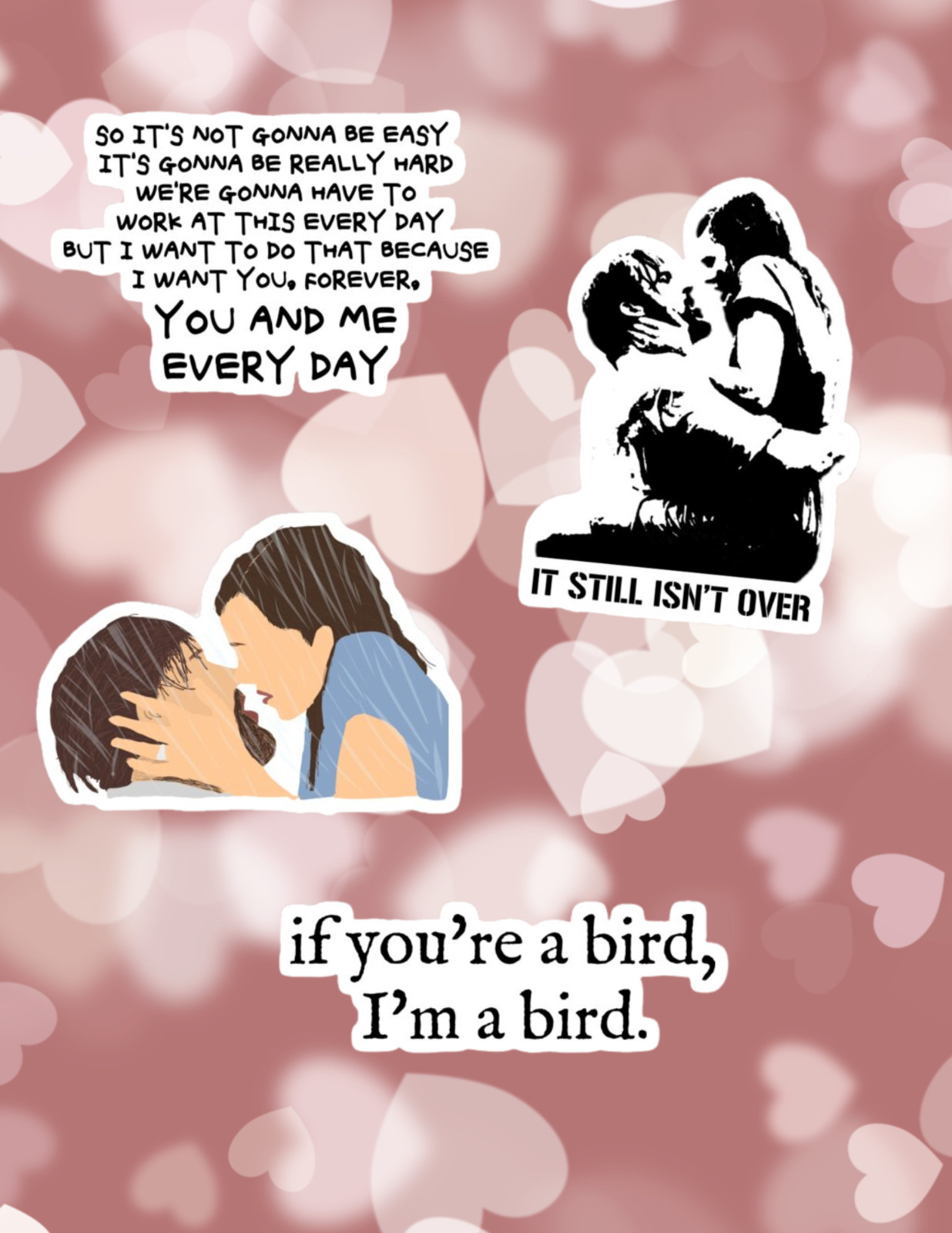 The Notebook Romance Movie 4pc Sticker Pack