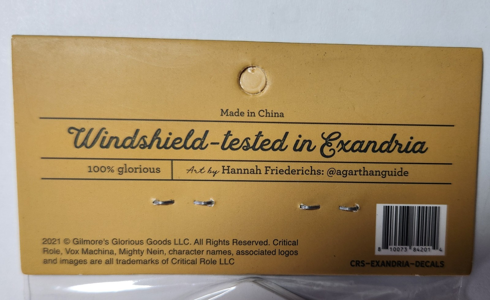 7-pack Critical Role – Exandria Unlimited Sticker Set NEW 7 different stickers