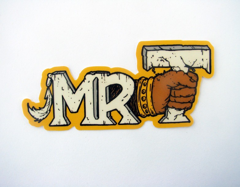 Mr. T Crushing Hand Logo 4.3" Vinyl Sticker 80s TV Decal Skateboard A-Team