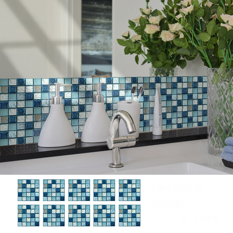 10X square vinyl wall sticker for kitchen and bathroom 15cm