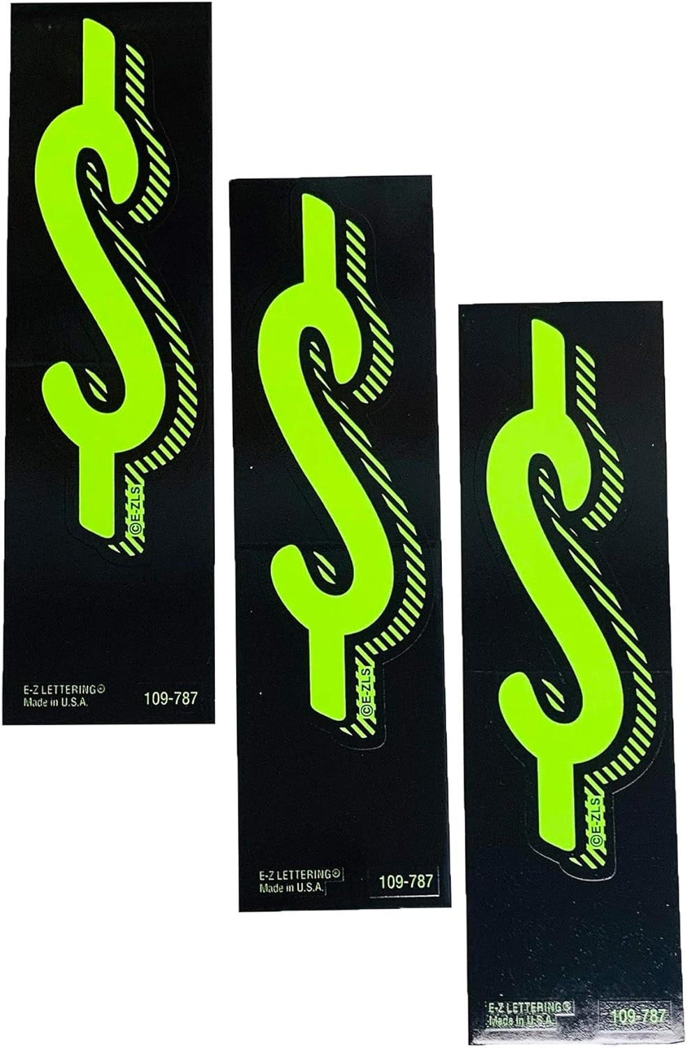 Vinyl Decals for Cars Chartreuse Large Number Stickers Windshield Pricing Number