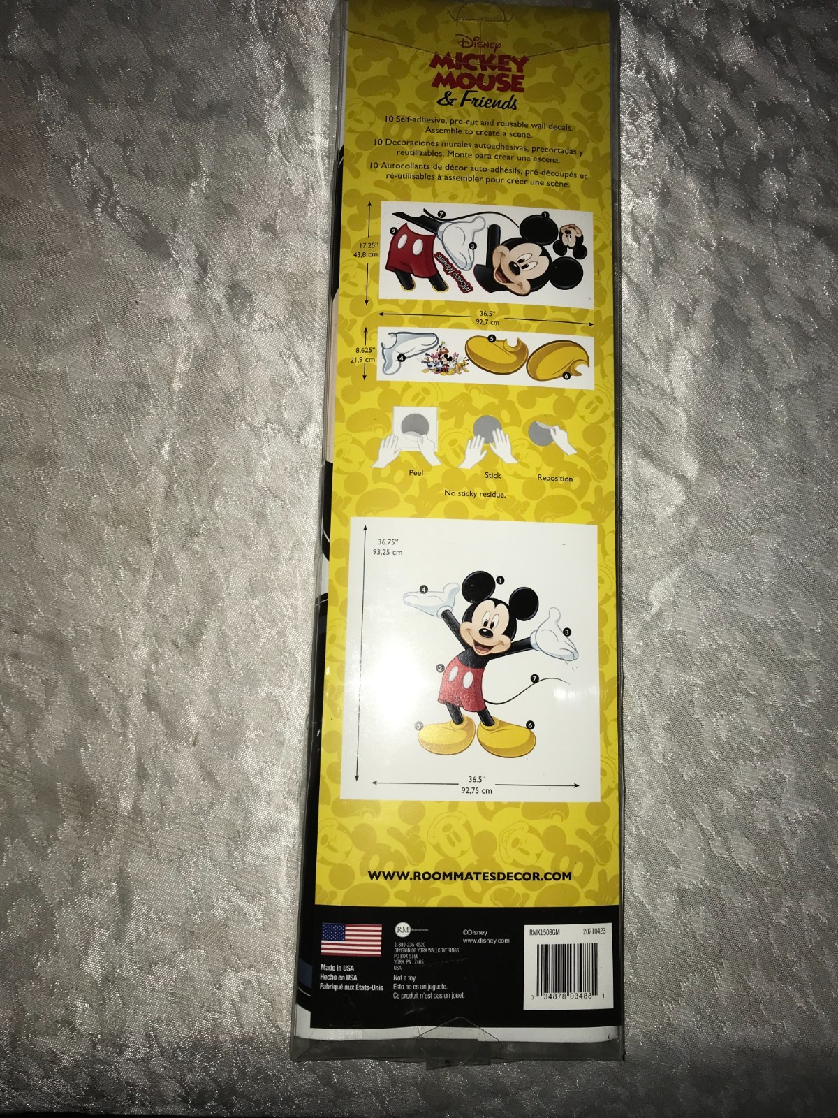 RoomMates RMK1508GM MICKEY MOUSE & Friends STICKERS Giant SET of 10 WALL DECALS