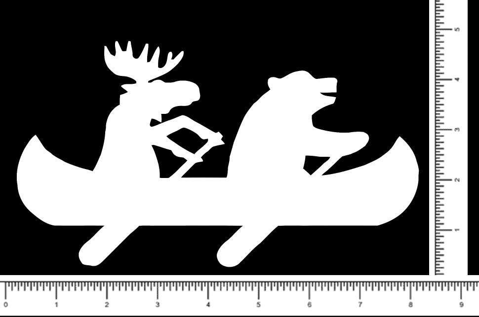 Bear & Moose 8.25" x 5" Vinyl Die Cut Decal, Waterproof, Durable Outdoor