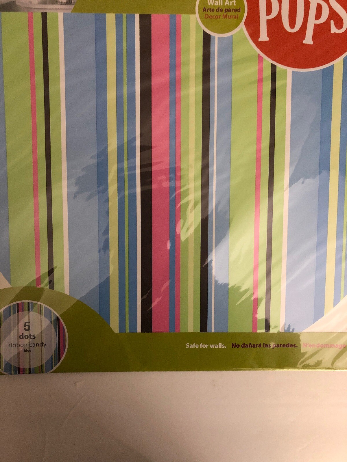 Wall Pops Ribbon Candy Blue 5 Pcs Circles Stickers Decals WPD93947-RARE-SHIP24HR