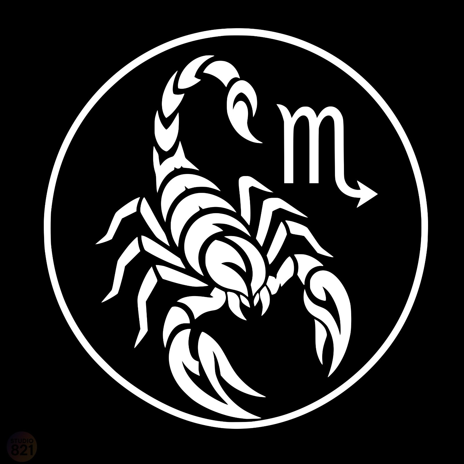 ZODIAK Scorpion Silhouette – Scorpion Decal Sticker Car Window Laptop